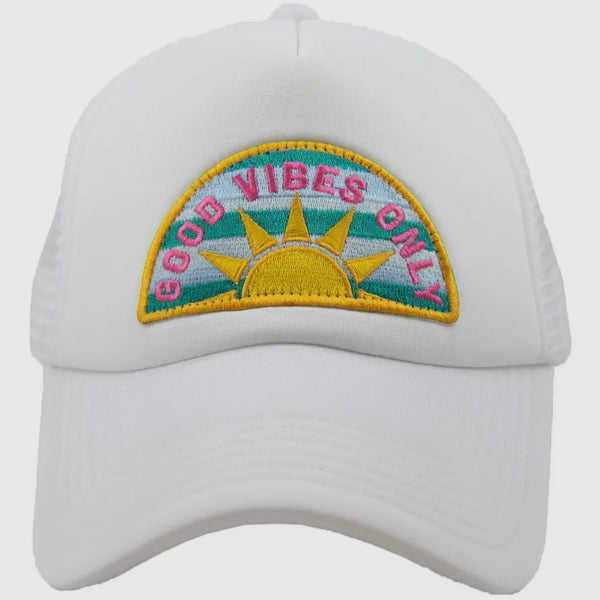 White Good Vibes Only Hat