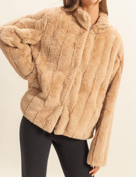 Taupe Fur Jacket