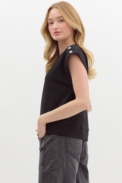 Black Studded Top