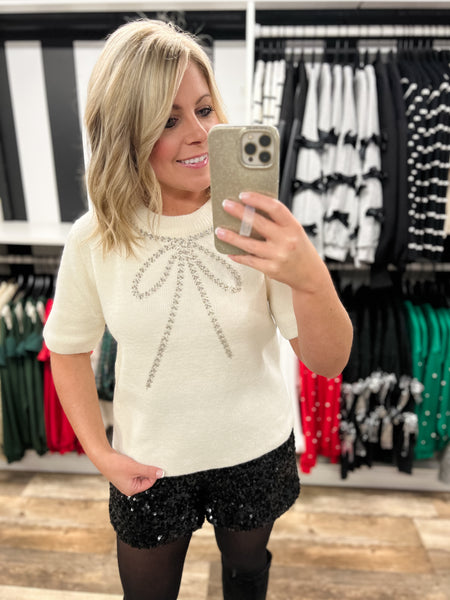 Snow Embellished Top