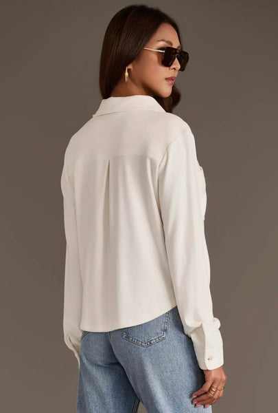 Ivory Cropped Flannel