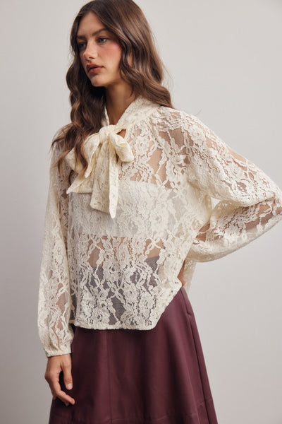 Champagne Lace Blouse
