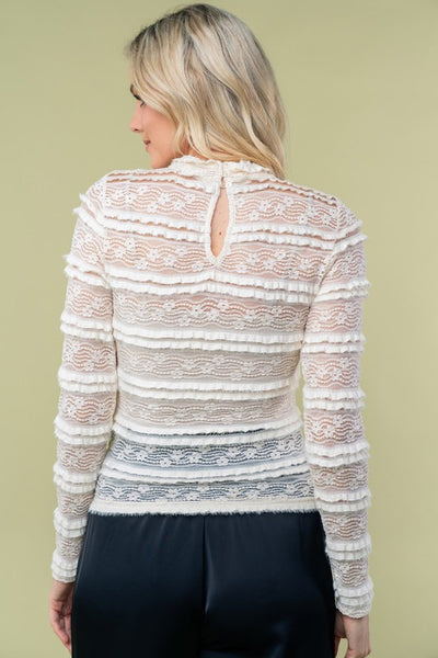 Lace Mock Neck Basic