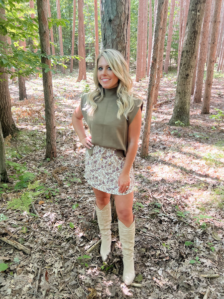 Olive High Low Pullover
