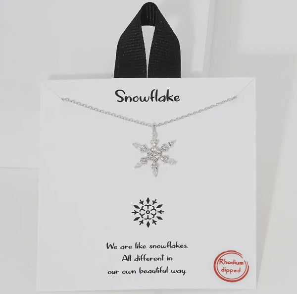 Silver Snowflake Necklace