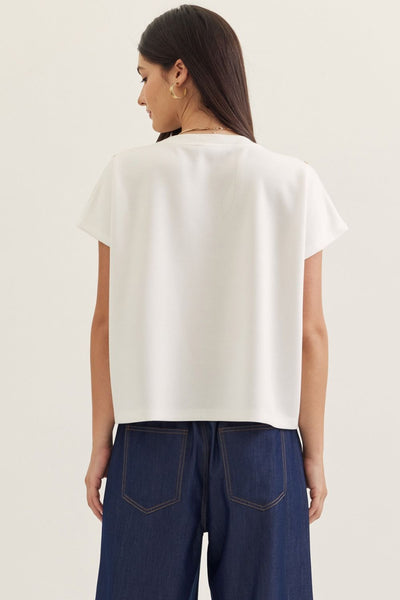 Gold Button Detail Top