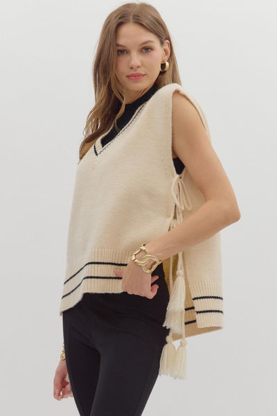 Cream Pullover Vest Top