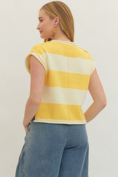 Lemon Stripe Top