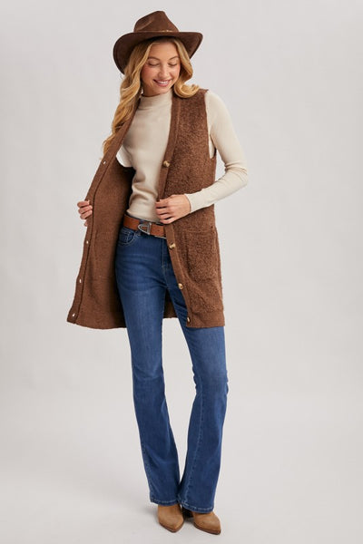 Brown Knit Vest