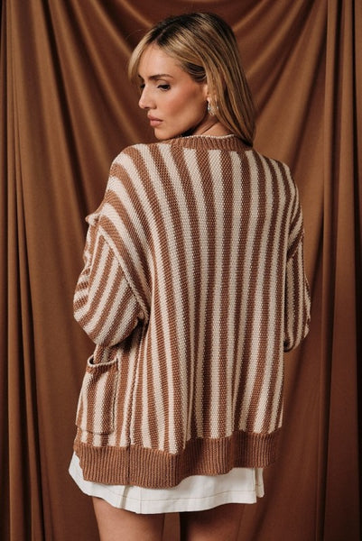 Saddle Stripe Cardigan