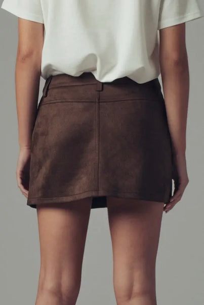 Faux Suede Skirt
