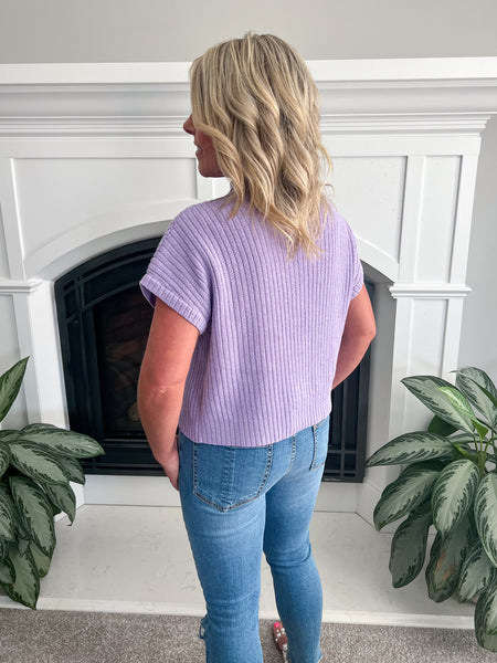 Lavender Pocket Sweater