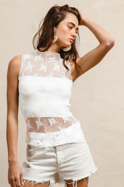 White Lace Tank