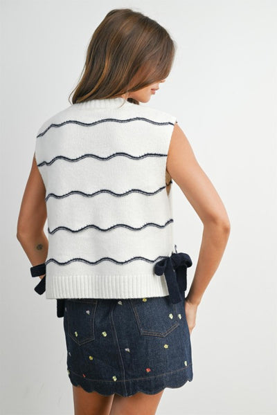 Bowed Sweater Vest