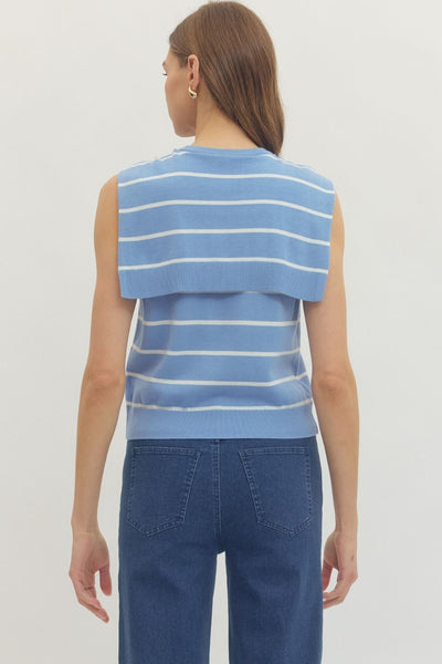 Blue Stripe Prep Tank