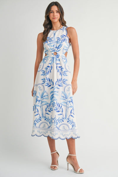 Blue Cutout Dress