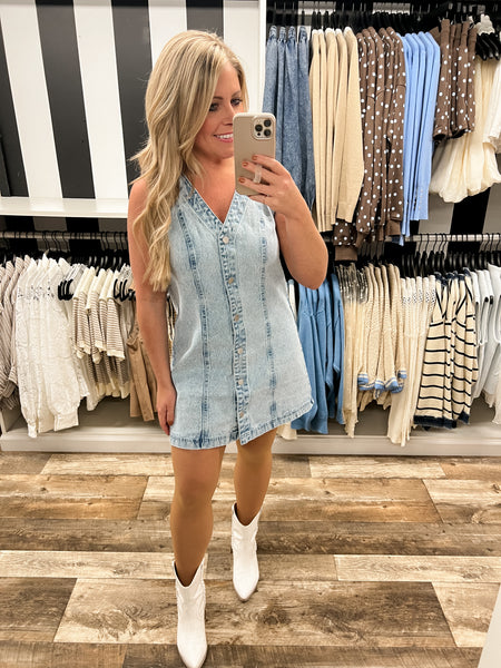 Button Denim Dress