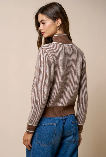 Brown Turtleneck Sweater