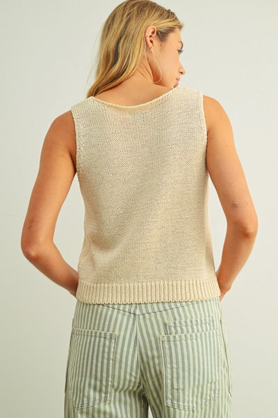 Beige Knitted Tank