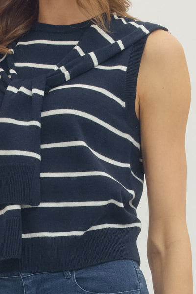 Navy Stripe Prep Tank