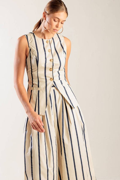 Navy Stripe Vest