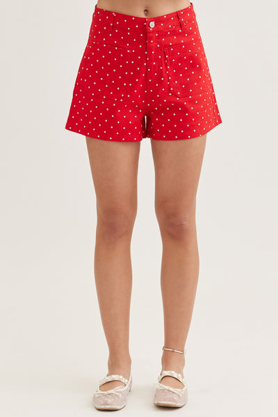 Red Polka Dot Shorts