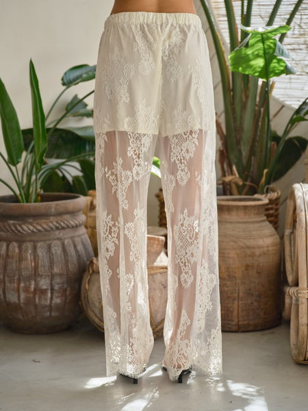 White Lace Pants