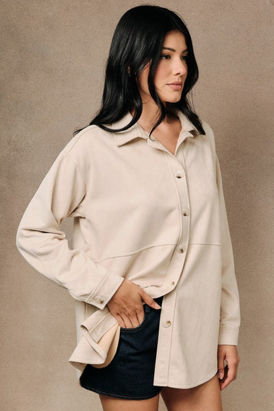 Ecru Suede Jacket
