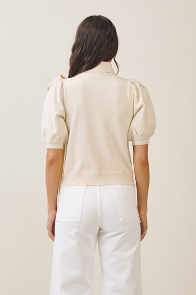 Cream Bow Sweater