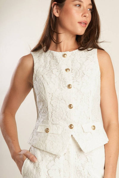 White Lace Vest
