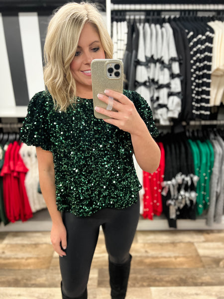 Emerald Sparkle Top