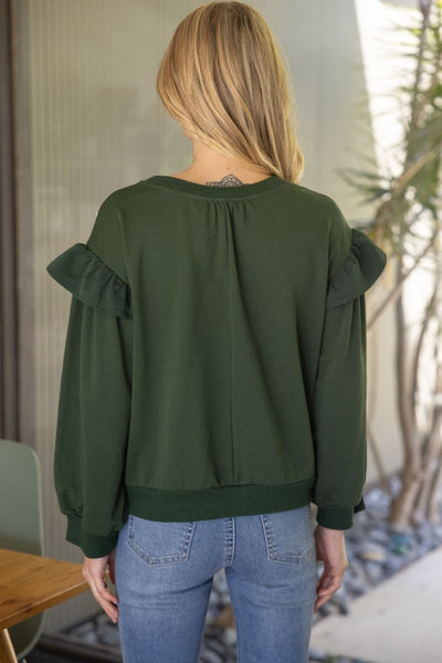 Green Bow Pullover