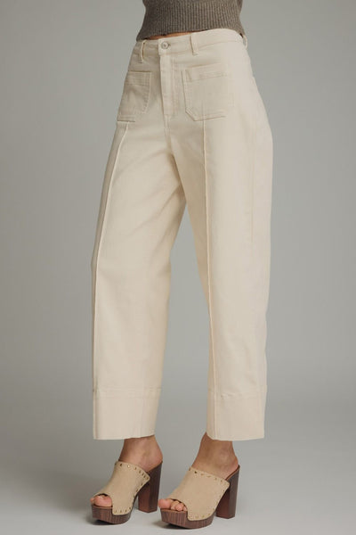 Ecru Wide Leg Pants