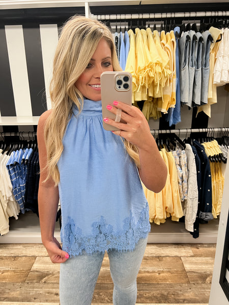 Chambray Halter Top