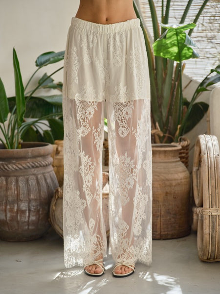 White Lace Pants