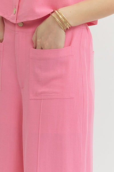 Pink Woven Pants