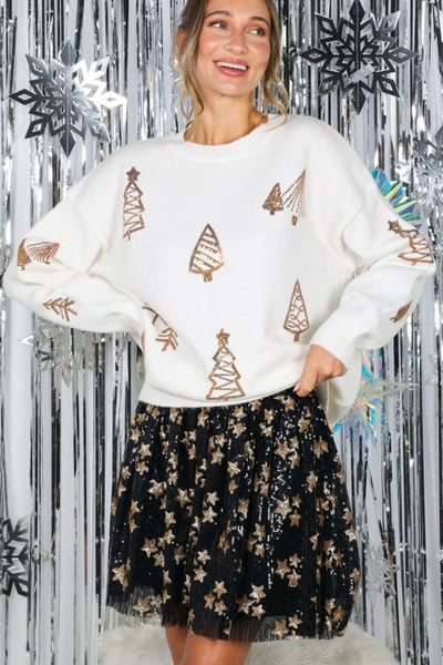 Gold Tree Sweater