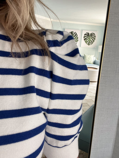 Royal Blue Puff Sleeve Top