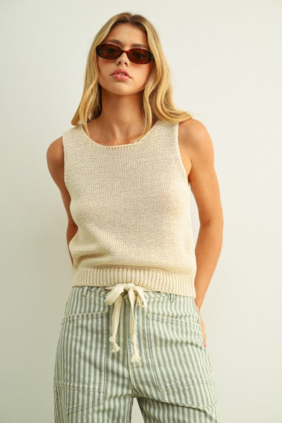 Beige Knitted Tank