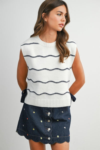 Bowed Sweater Vest