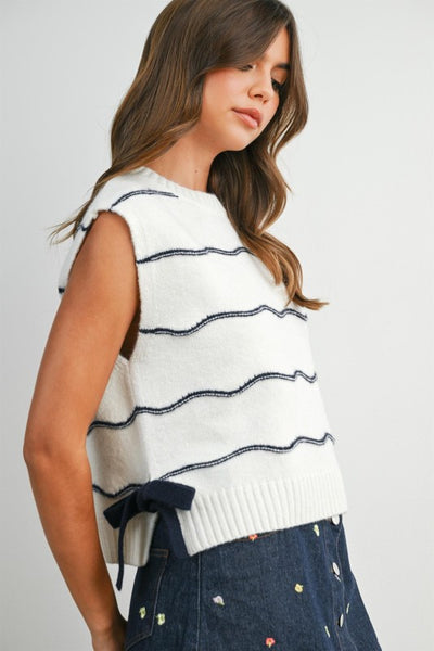 Bowed Sweater Vest