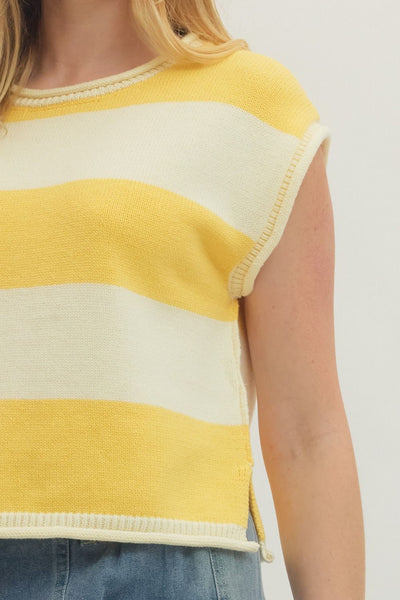 Lemon Stripe Top