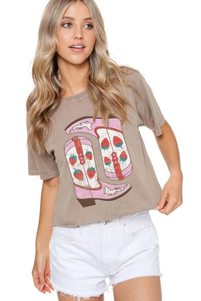 Strawberry Boots Tee