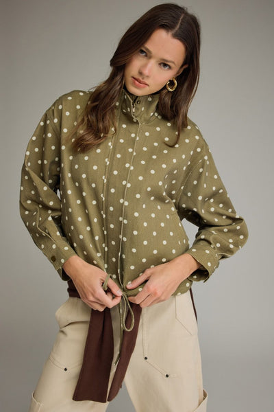 Olive Polka Dot Jacket