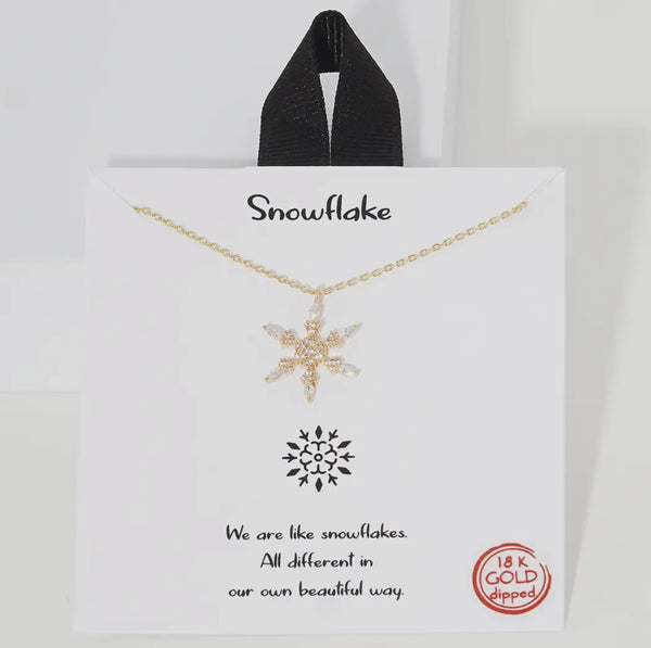 Gold Snowflake Necklace