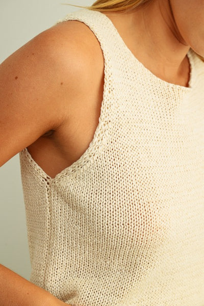 Beige Knitted Tank