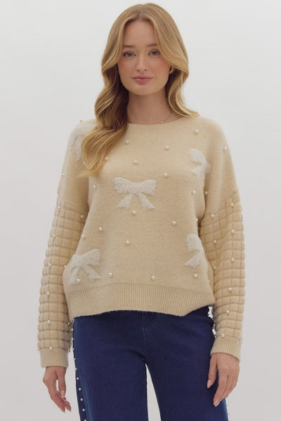 Bow & Pearl Sweater