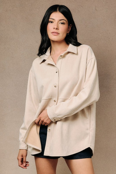 Ecru Suede Jacket