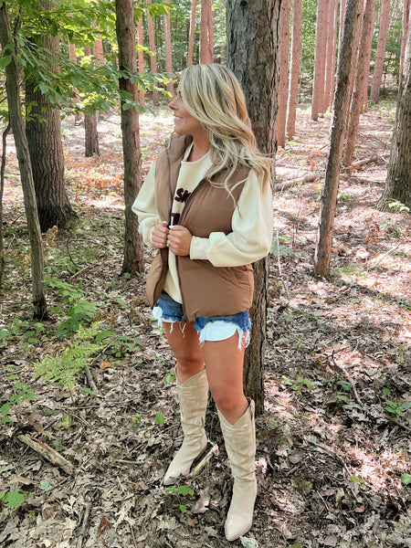 Mocha Puffer Vest