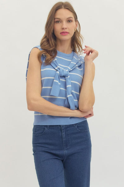 Blue Stripe Prep Tank